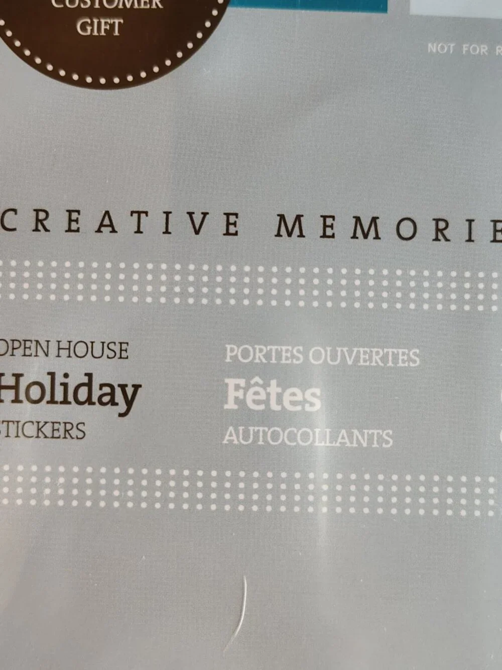 Creative Memories Holiday Stickers Open House Christmas Muted Pastels Lot Of 5